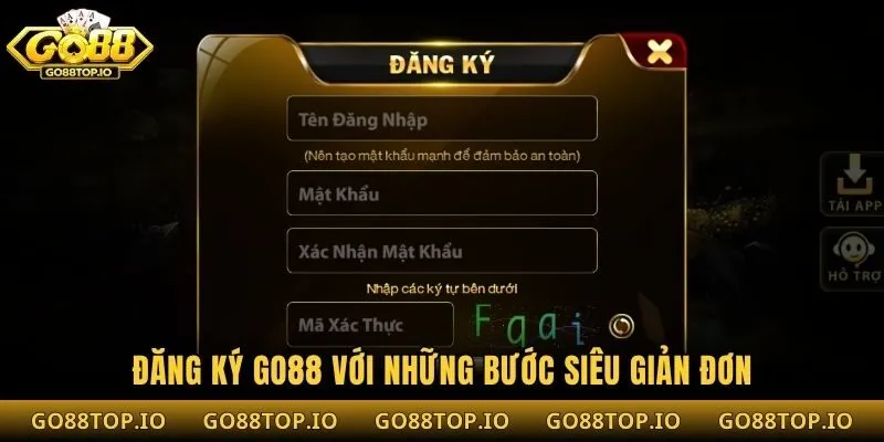 Đăng ký Go88 với những bước siêu giản đơn