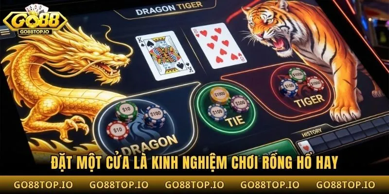 Đặt một cửa là kinh nghiệm chơi Rồng Hổ hay
