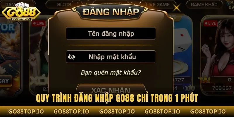 Quy trình đăng nhập Go88 chỉ trong 1 phút